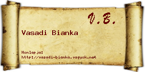 Vasadi Bianka névjegykártya